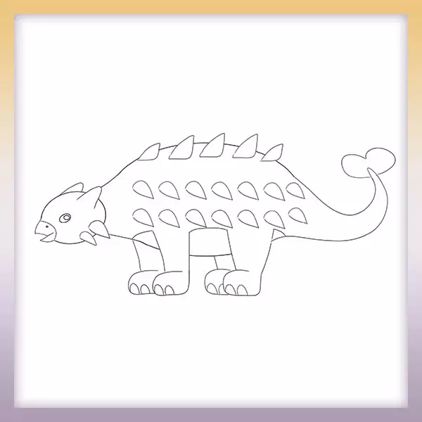 Dinosaurio - Ankilosaurus - Dibujos para colorear