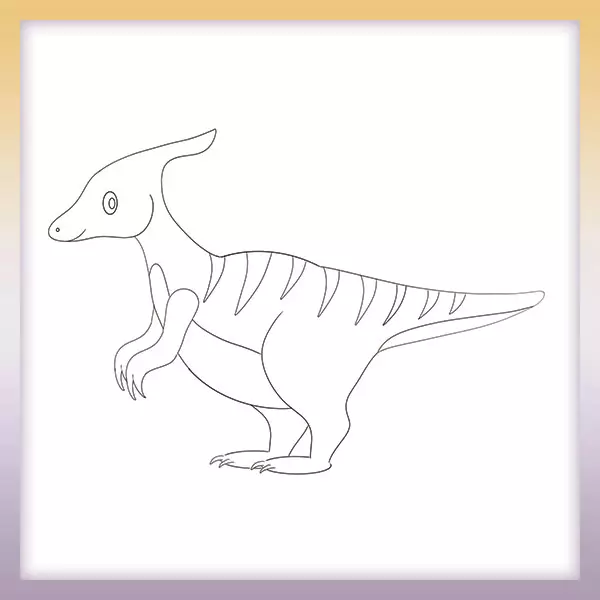 Dinosaurio - Parasaurolophus - Dibujos para colorear