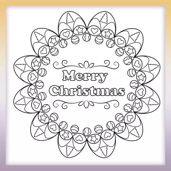 Mandala - Feliz Navidad - Dibujos para colorear