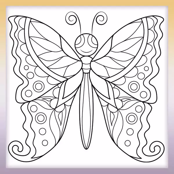 Mariposa - Mandala - Dibujos para colorear