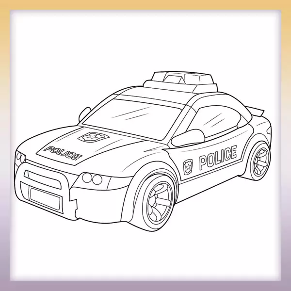 Coche de policía - Dibujos para colorear