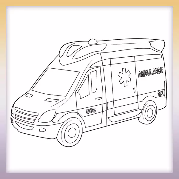 Ambulancia - Dibujos para colorear