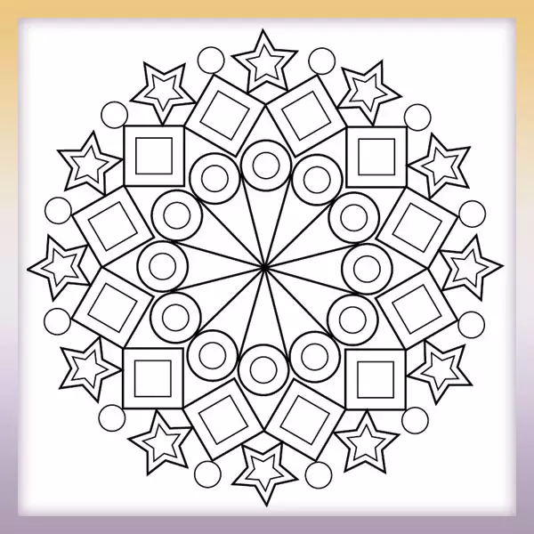 Mandala geométrica - Dibujos para colorear