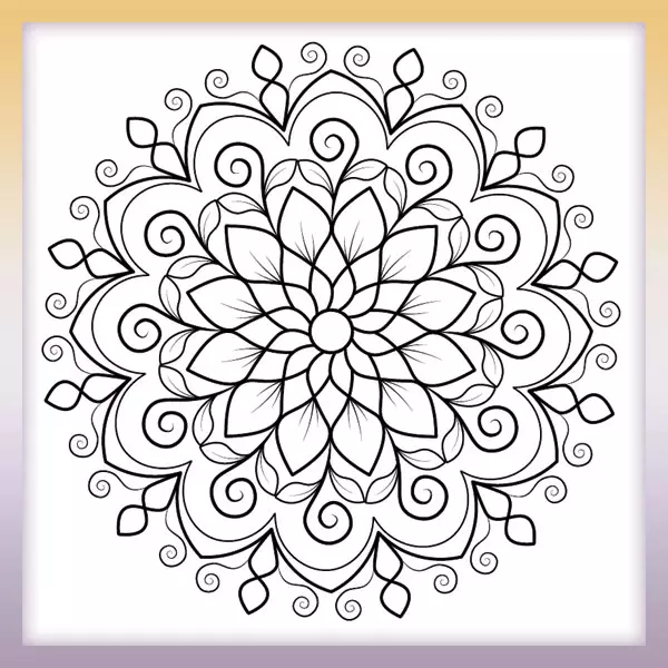 Mandala de la flor - Dibujos para colorear