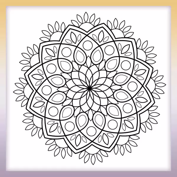 Petal Mandala - Dibujos para colorear