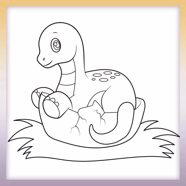 Dinosaurio - Baby Diplodocus - Dibujos para colorear