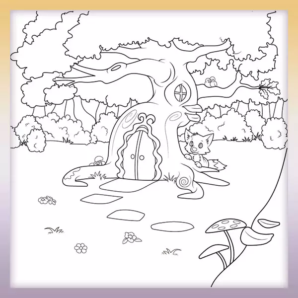 Bosque magico - Dibujos para colorear