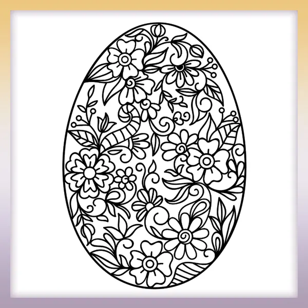 Huevo de Pascua - Dibujos para colorear