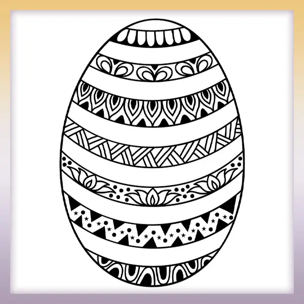 Huevo de Pascua - Dibujos para colorear