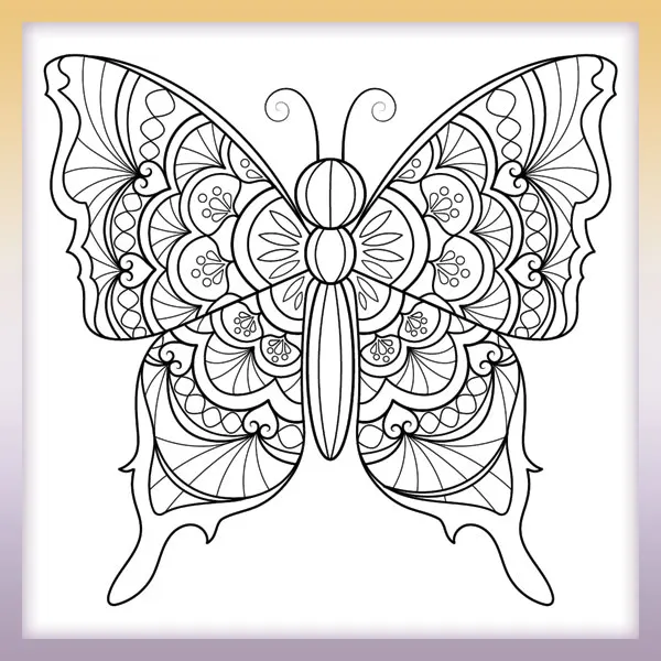 Mandala mariposa | Dibujos para colorear