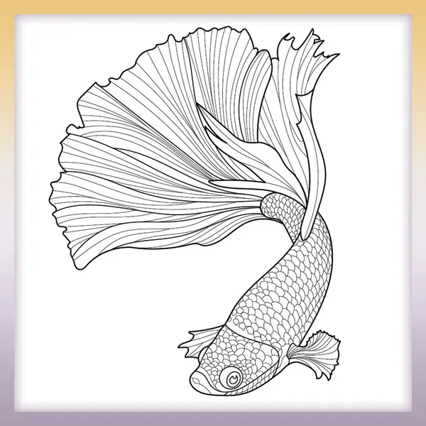 Mandala de pescado | Dibujos para colorear