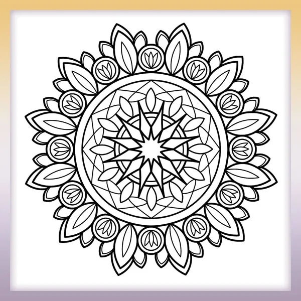 Mandala de hojas | Dibujos para colorear