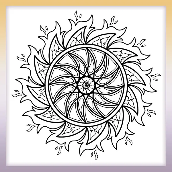 Mandala de fuego | Dibujos para colorear