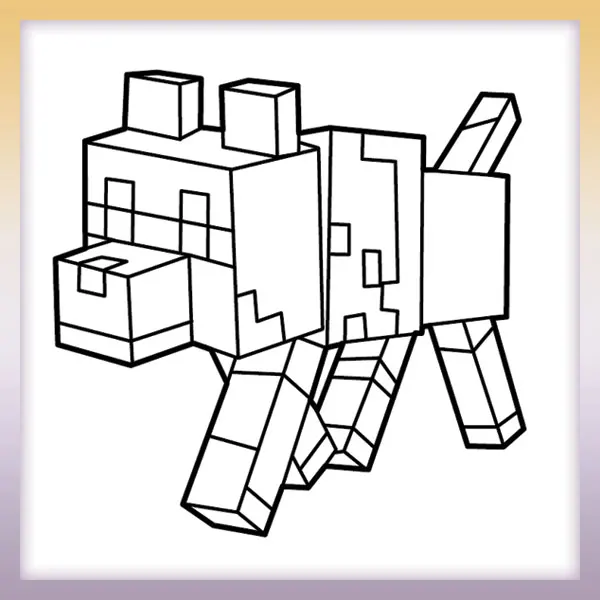 Minecraft - Lobo | Dibujos para colorear