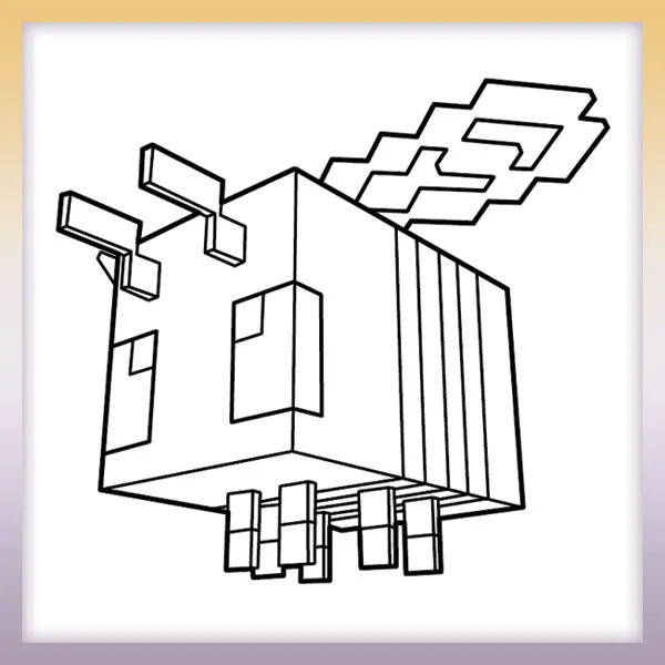Minecraft Abeja Dibujoparacolorear