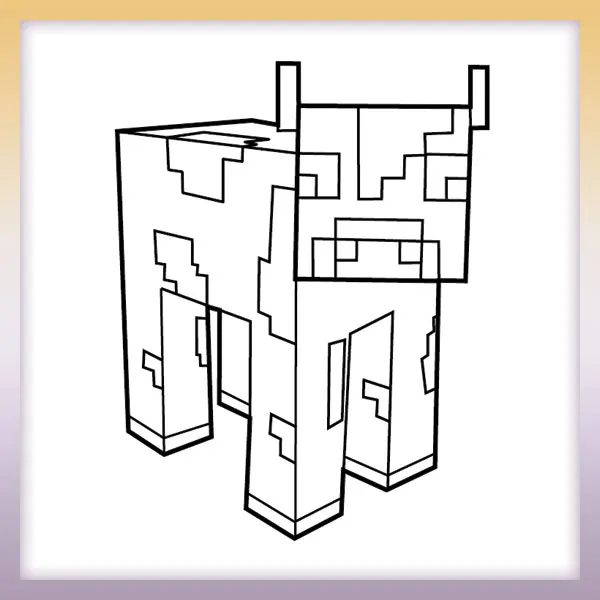 Minecraft - Vaca | Dibujos para colorear