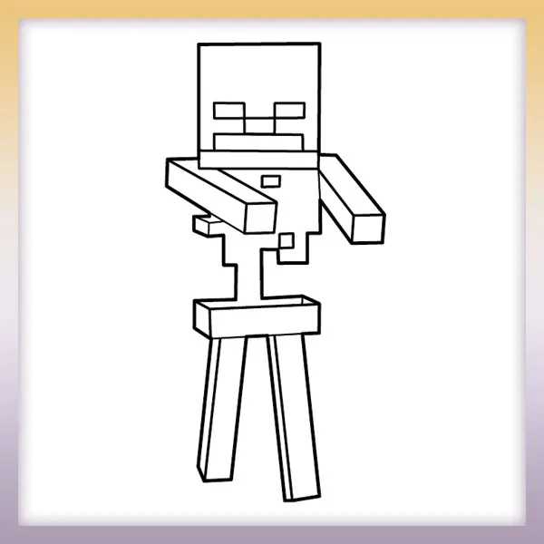 Minecraft - Esqueleto | Dibujos para colorear