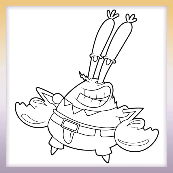 Don Cangrejo - Bob Esponja | Dibujos para colorear