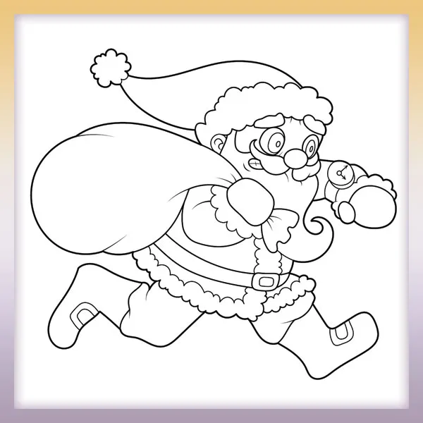 Papá Noel tiene prisa | Dibujos para colorear