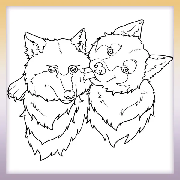 Lobos | Dibujos para colorear