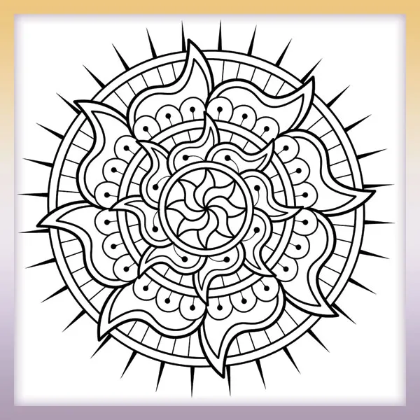 Mandala sol | Dibujos para colorear