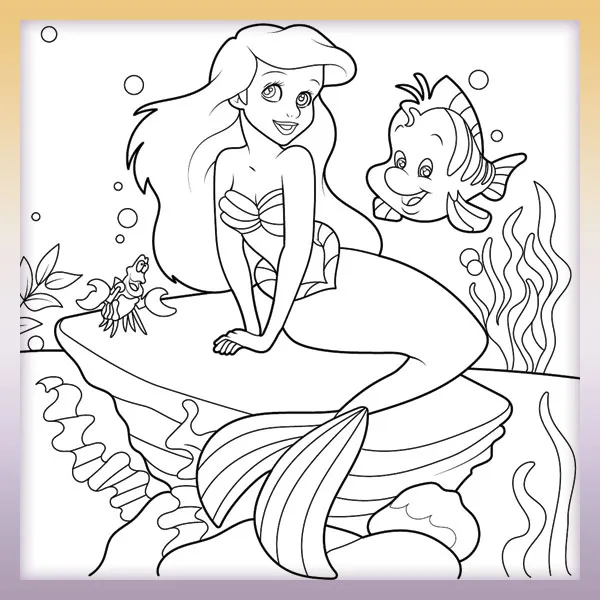 Sirenita Ariel | Dibujos para colorear