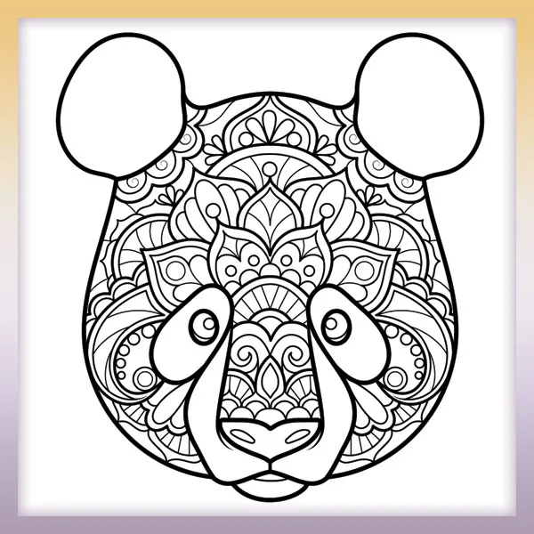 Mandala - Panda | Dibujos para colorear