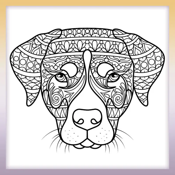Mandala - Perro | Dibujos para colorear