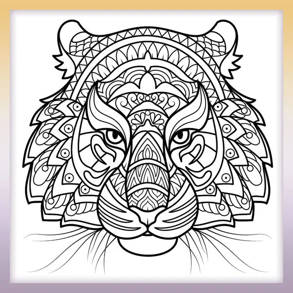 Mandala - Tigre | Dibujos para colorear