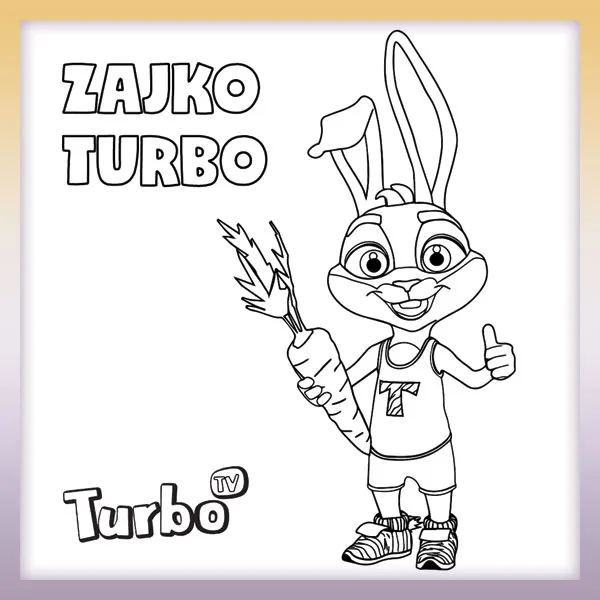 Conejito Turbo | Dibujos para colorear