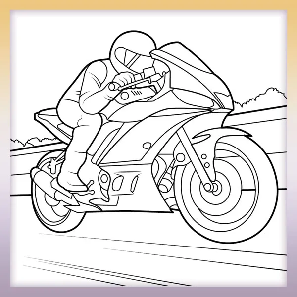 motociclista | Dibujos para colorear