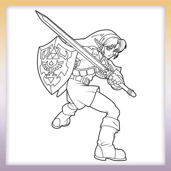 Link – La leyenda de Zelda | Dibujos para colorear