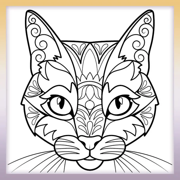 Mandala - Gato | Dibujos para colorear