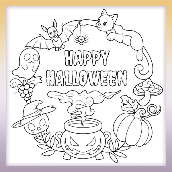 Feliz Halloween | Dibujos para colorear