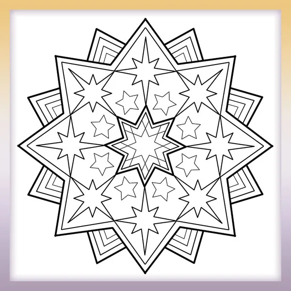 Mandala estrella | Dibujos para colorear