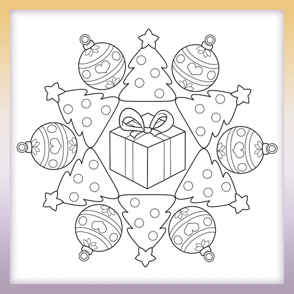 Mandala de navidad | Dibujos para colorear