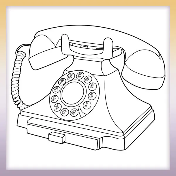Telefono viejo | Dibujos para colorear