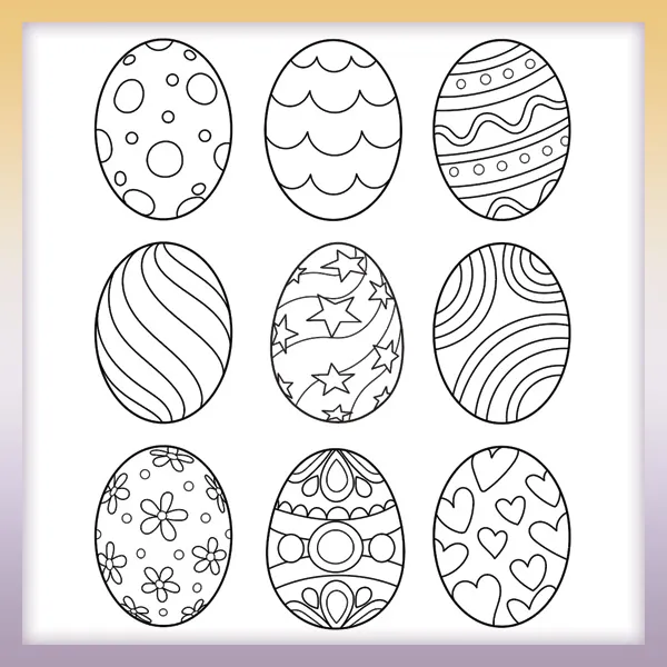 Colección de huevos de Pascua | Dibujos para colorear