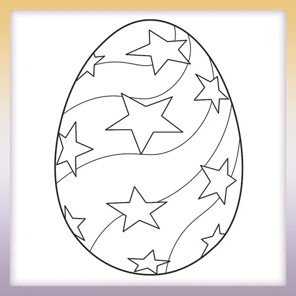 Huevo de Pascua de estrella | Dibujos para colorear