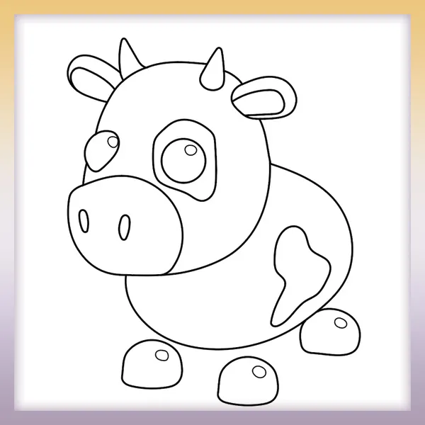 Roblox - Vaca | Dibujos para colorear
