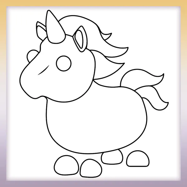 Roblox - Unicornio | Dibujos para colorear