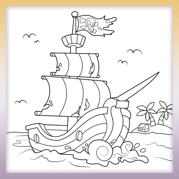 Barco pirata | Dibujos para colorear