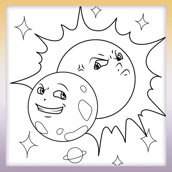 Eclipse solar | Dibujos para colorear
