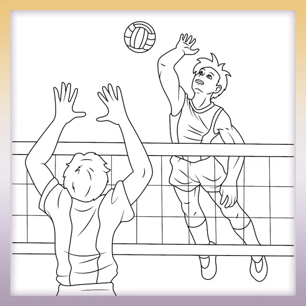 Jugadores de voleibol | Dibujos para colorear