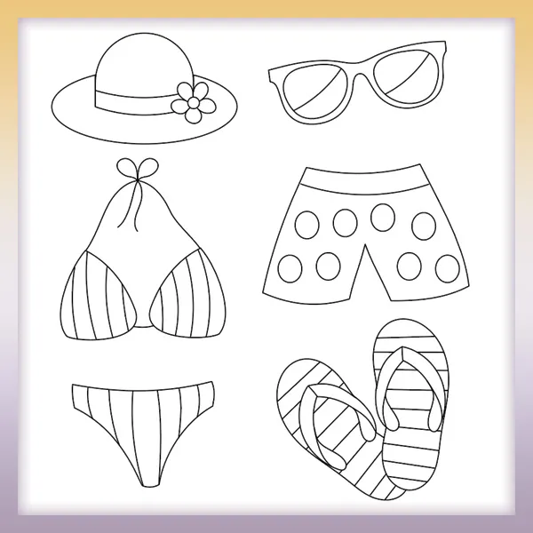 Trajes de baño | Dibujos para colorear