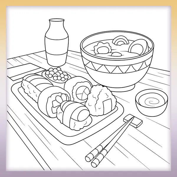 Sushi | Dibujos para colorear