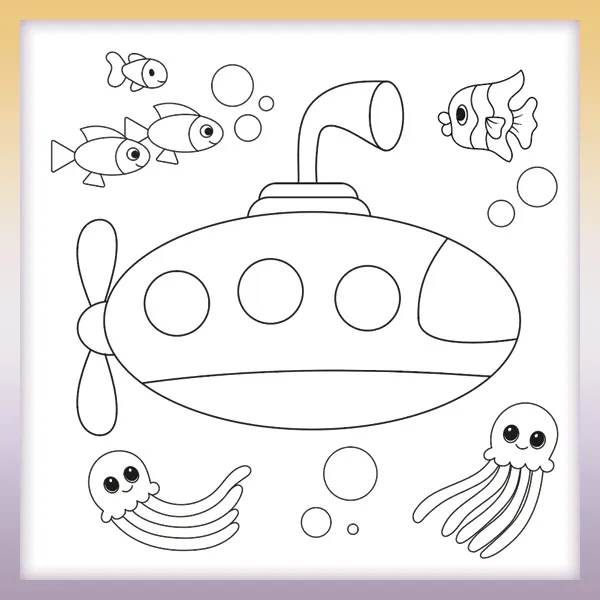 Submarino | Dibujos para colorear