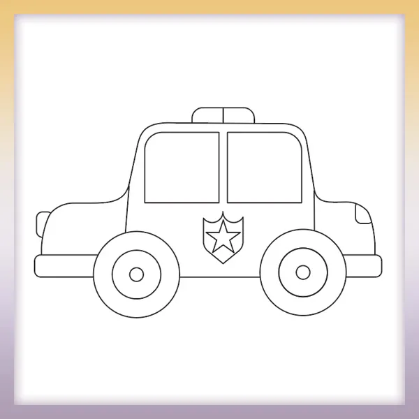 Coche de policía | Dibujos para colorear