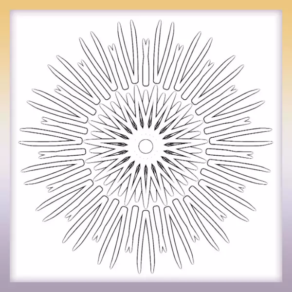 Mandala - rayos - Dibujos para colorear