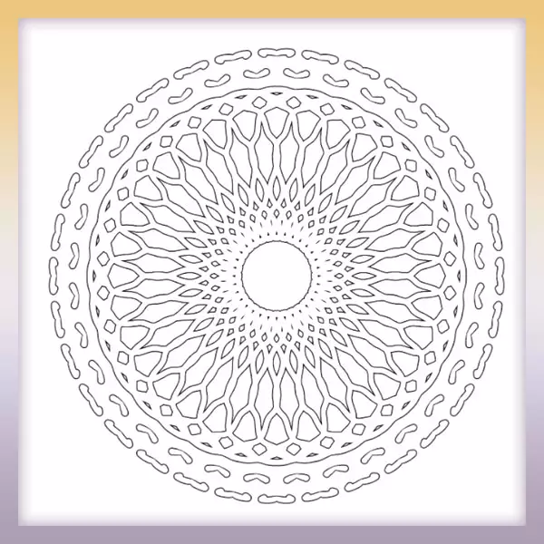 Mandala - forma - Dibujos para colorear